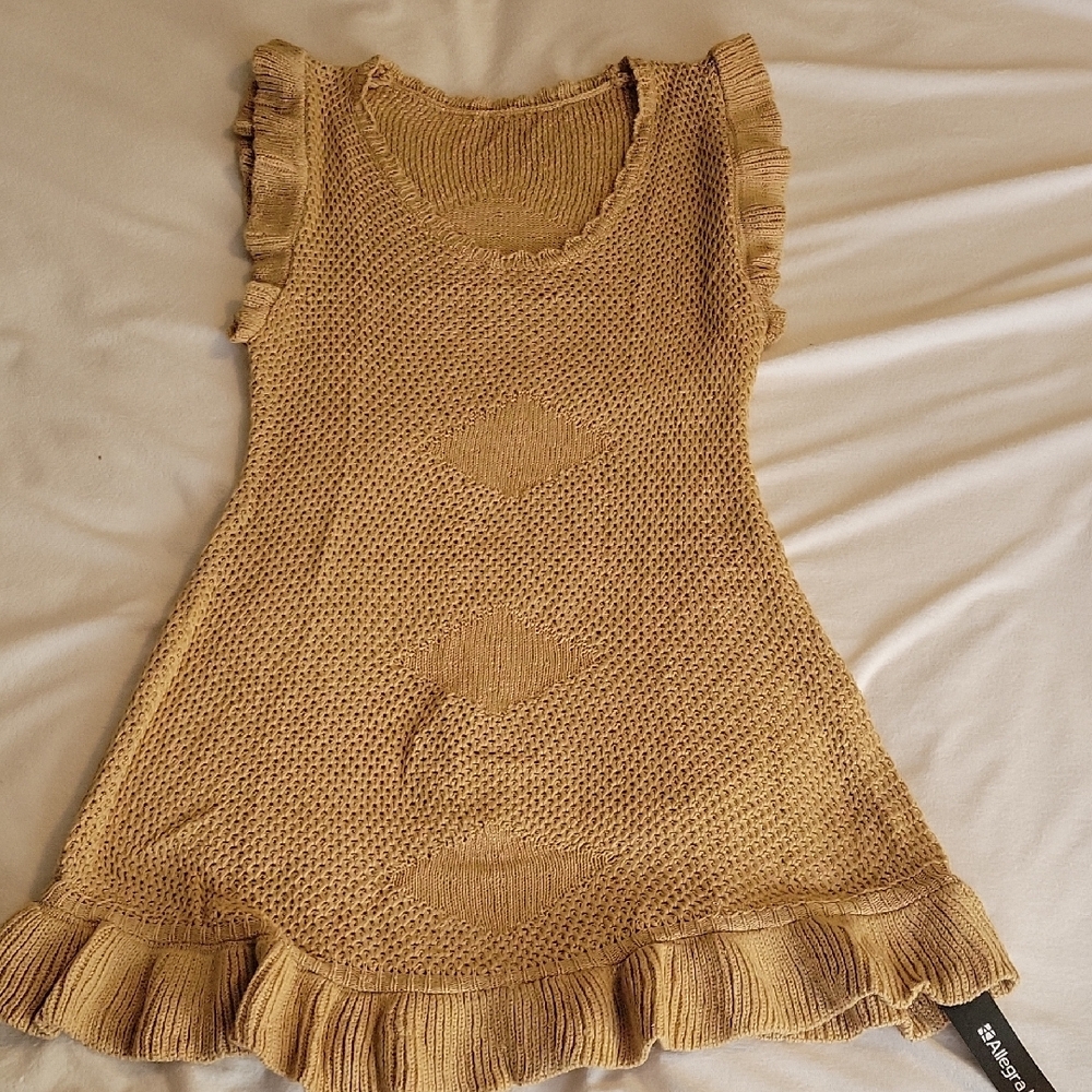 Knit Dress with Ruffles - Picture 2 of 6
